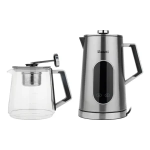 چای ساز روی هم زانتی مدل ZHSTMF-17US4KSA دو رنگ استیل و مشکی